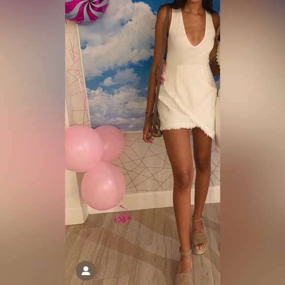 Superdown White Mini Fringe Skirt Revolve - Picture 3 of 3